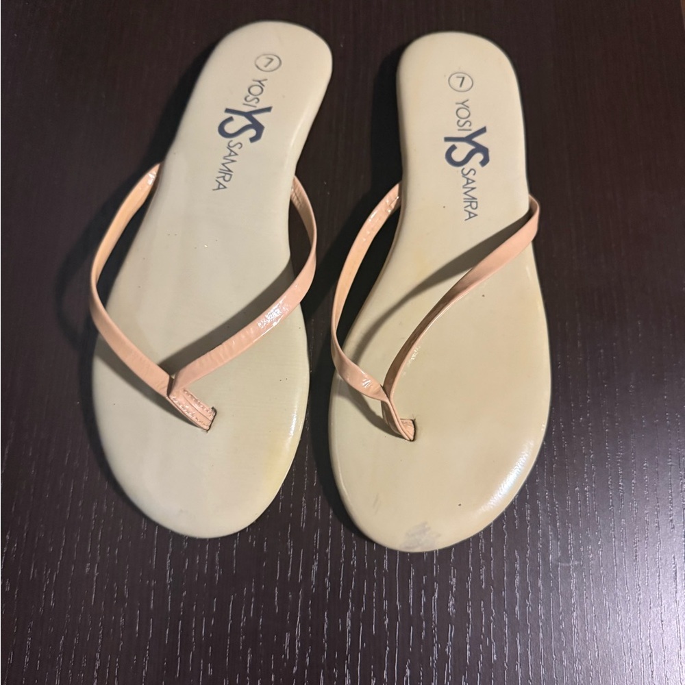 Yosi Samra Cream Sandals Minimalist Design